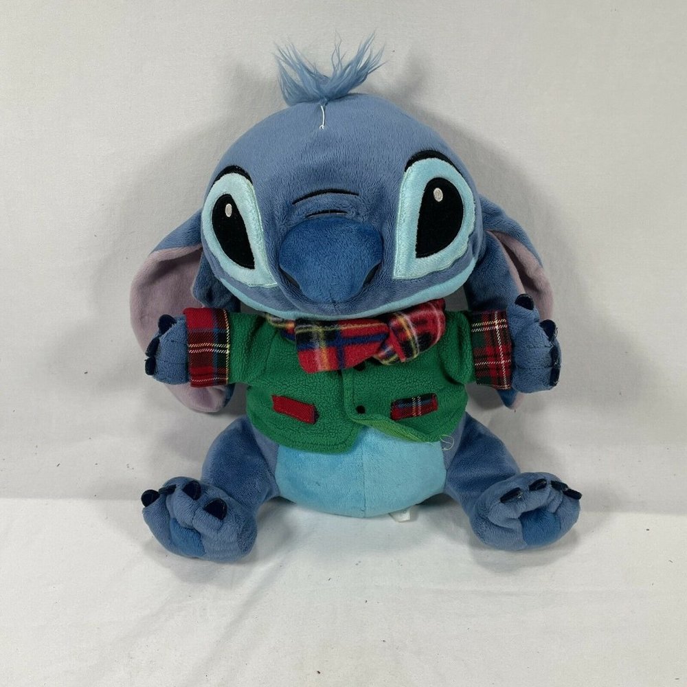 Disney Store Authentic Lilo & Stitch Plush Stuffed Animal Christmas Holiday 12”